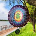 Peacock Feather 3D Rotating Reflective Wind Chime