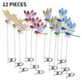 4/8/12pcs 3D Realistic Artificial Dragonfly Bug Repellent Clips - Vibrant Colors, Durable Plastic, No Batteries Needed, Multi-Use for Hats, Garden Stakes & Patio Decor, 4 Colors (Green/Blue/Red/Yellow)Metal Clip Mosquito Repellent Hat Clip