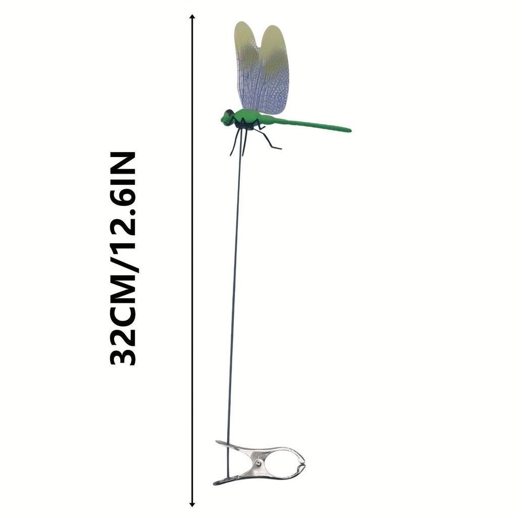 4/8/12pcs 3D Realistic Artificial Dragonfly Bug Repellent Clips - Vibrant Colors, Durable Plastic, No Batteries Needed, Multi-Use for Hats, Garden Stakes & Patio Decor, 4 Colors (Green/Blue/Red/Yellow)Metal Clip Mosquito Repellent Hat Clip