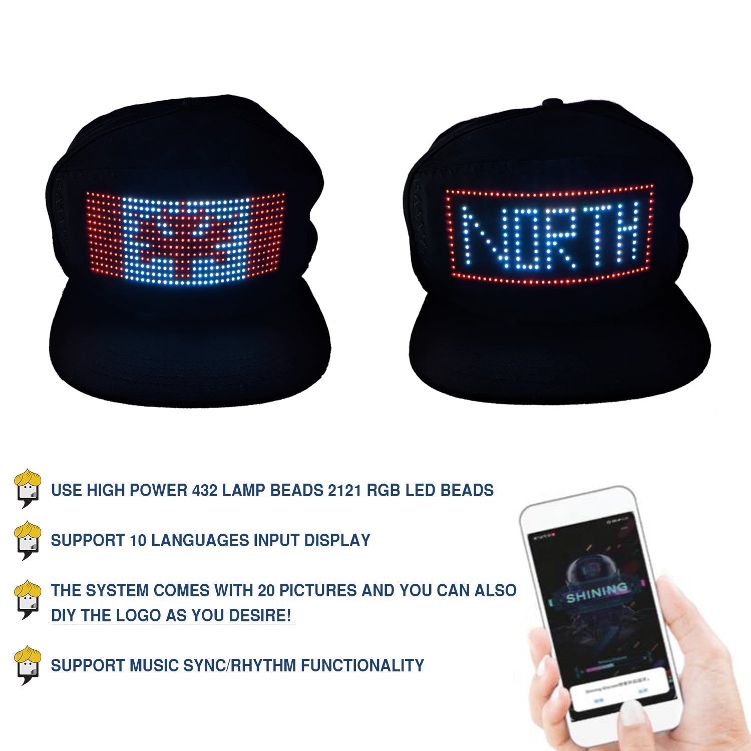 Unique App Controlled LED Hat