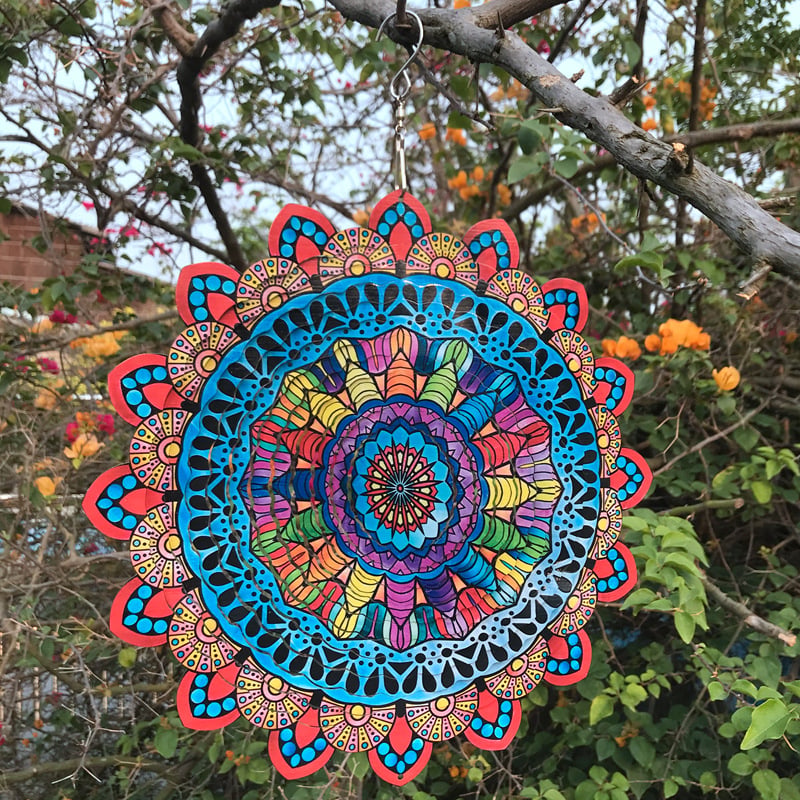 Colorful 3D Rotating Reflective Wind Chime