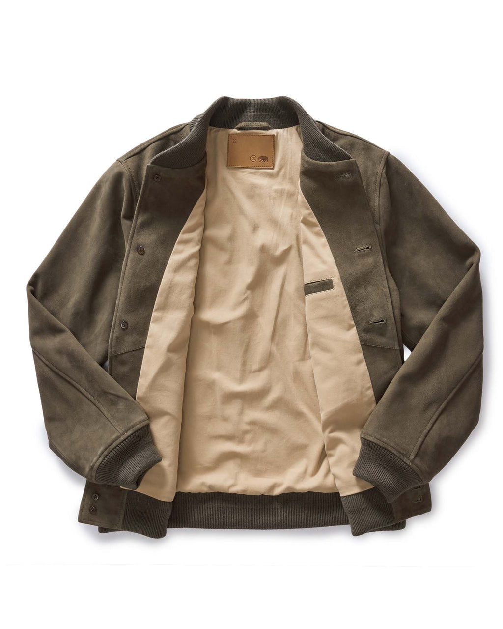 The Bomber Jacket in Army Suede