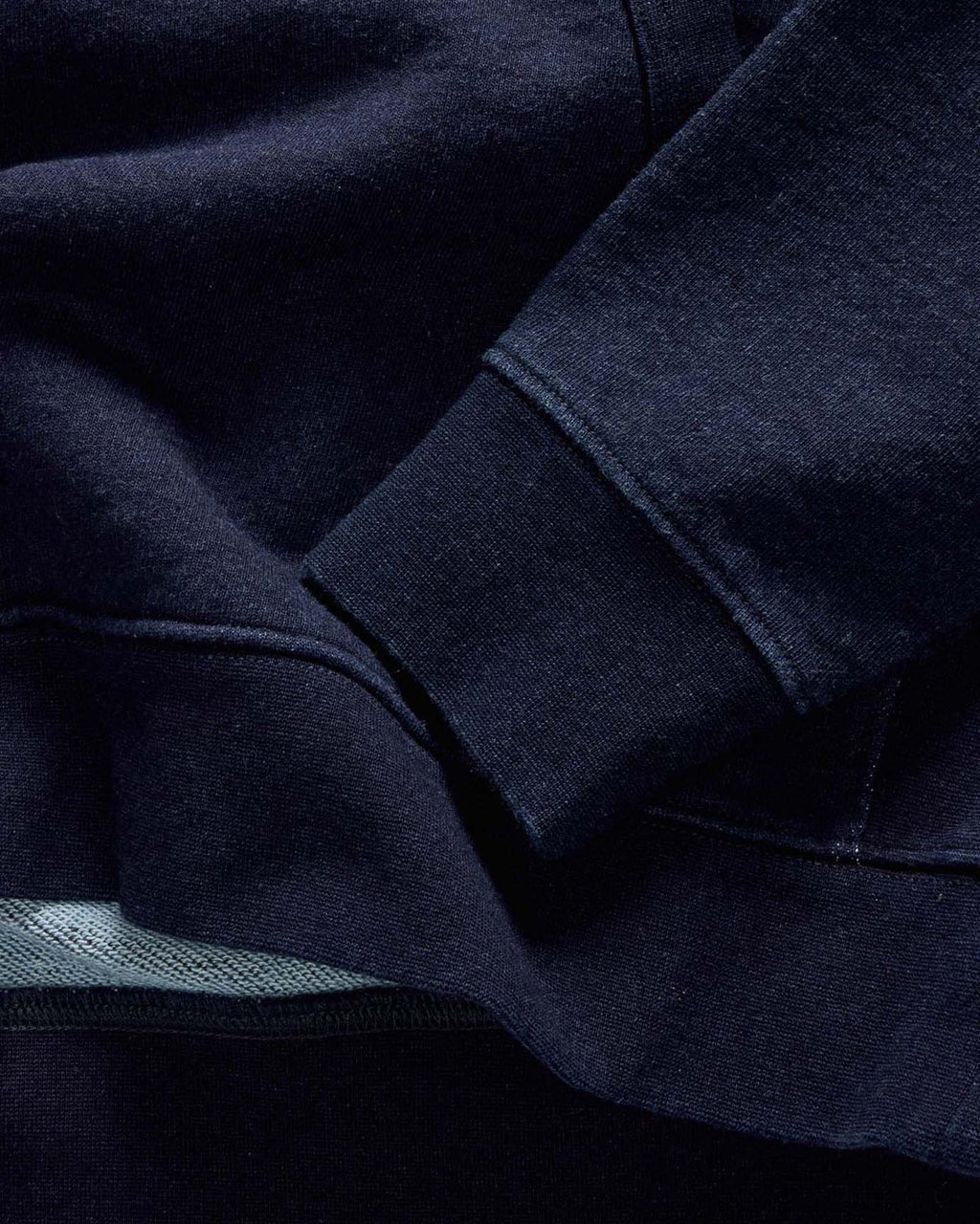 The Apres Quarter Zip in Rinsed Indigo Terry