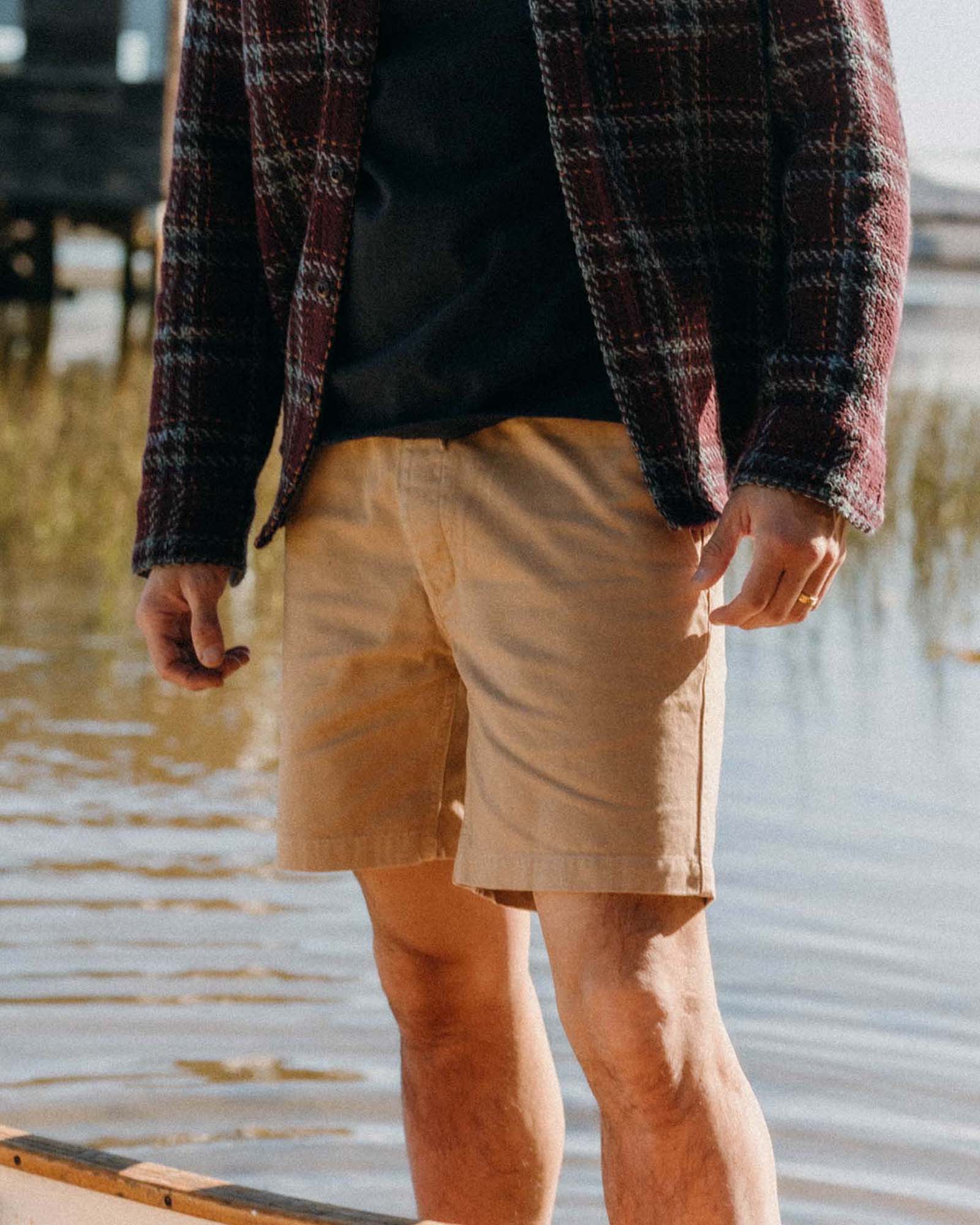The Apres Short in Organic Khaki Foundation Twill