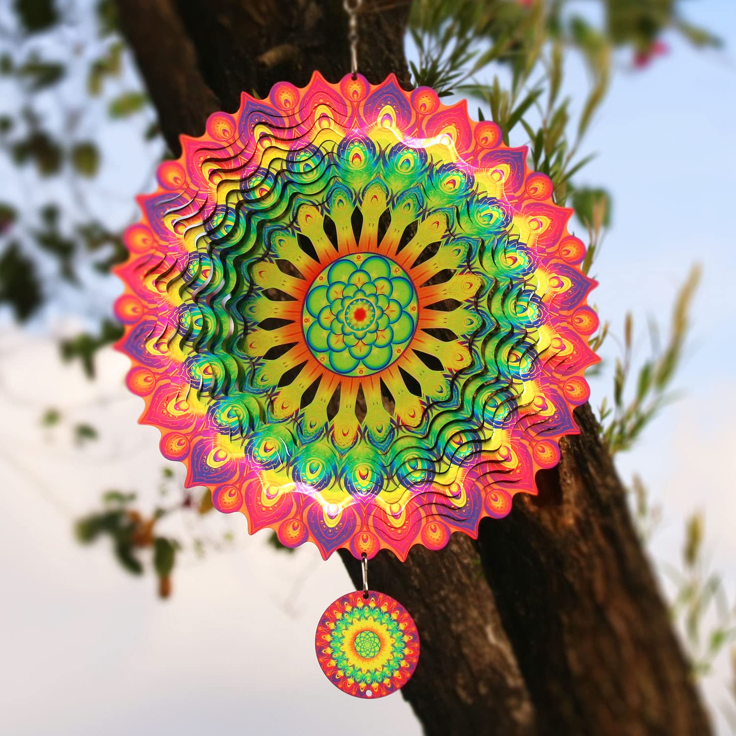 Colorful3D Rotating Reflective Wind Chime