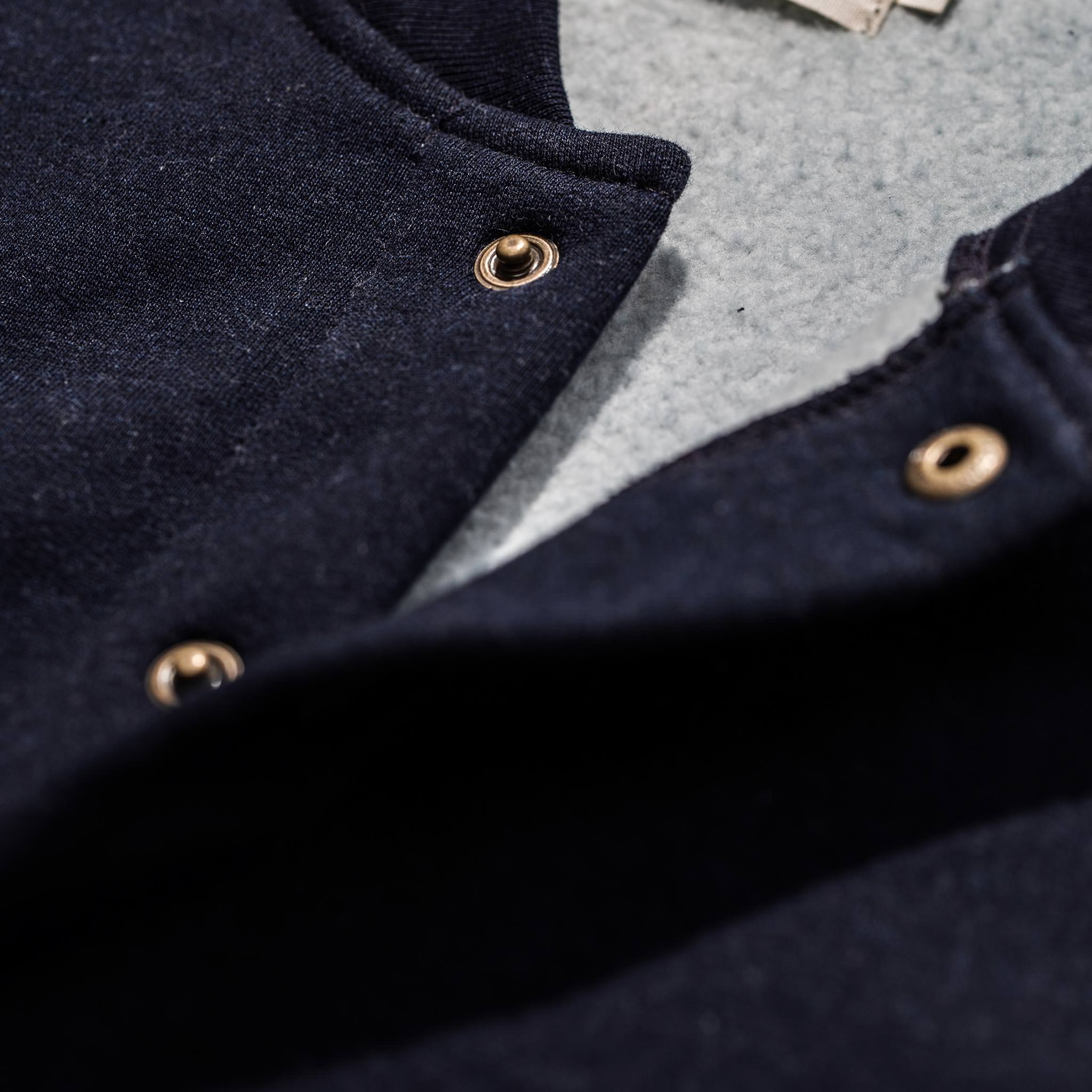 The Bomber in Indigo Fleece