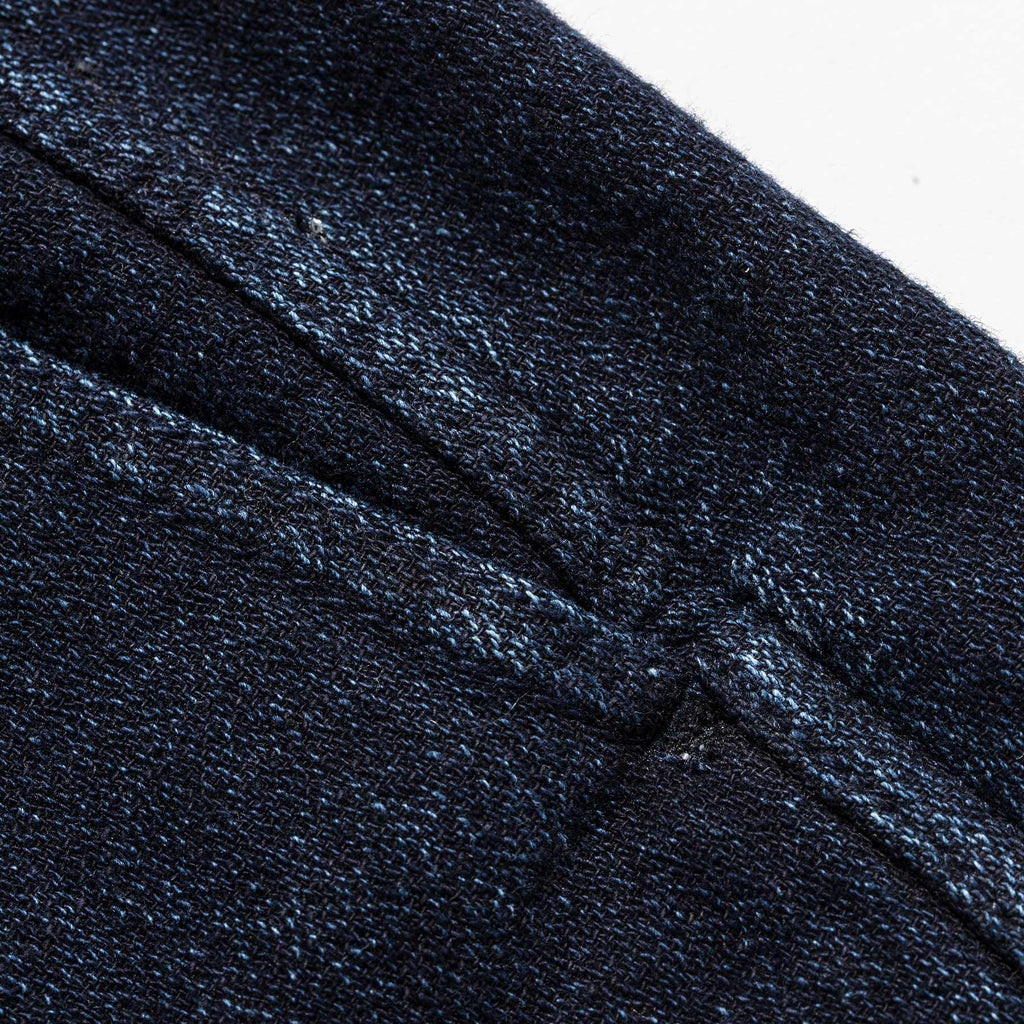The Après Short in Indigo Crepe