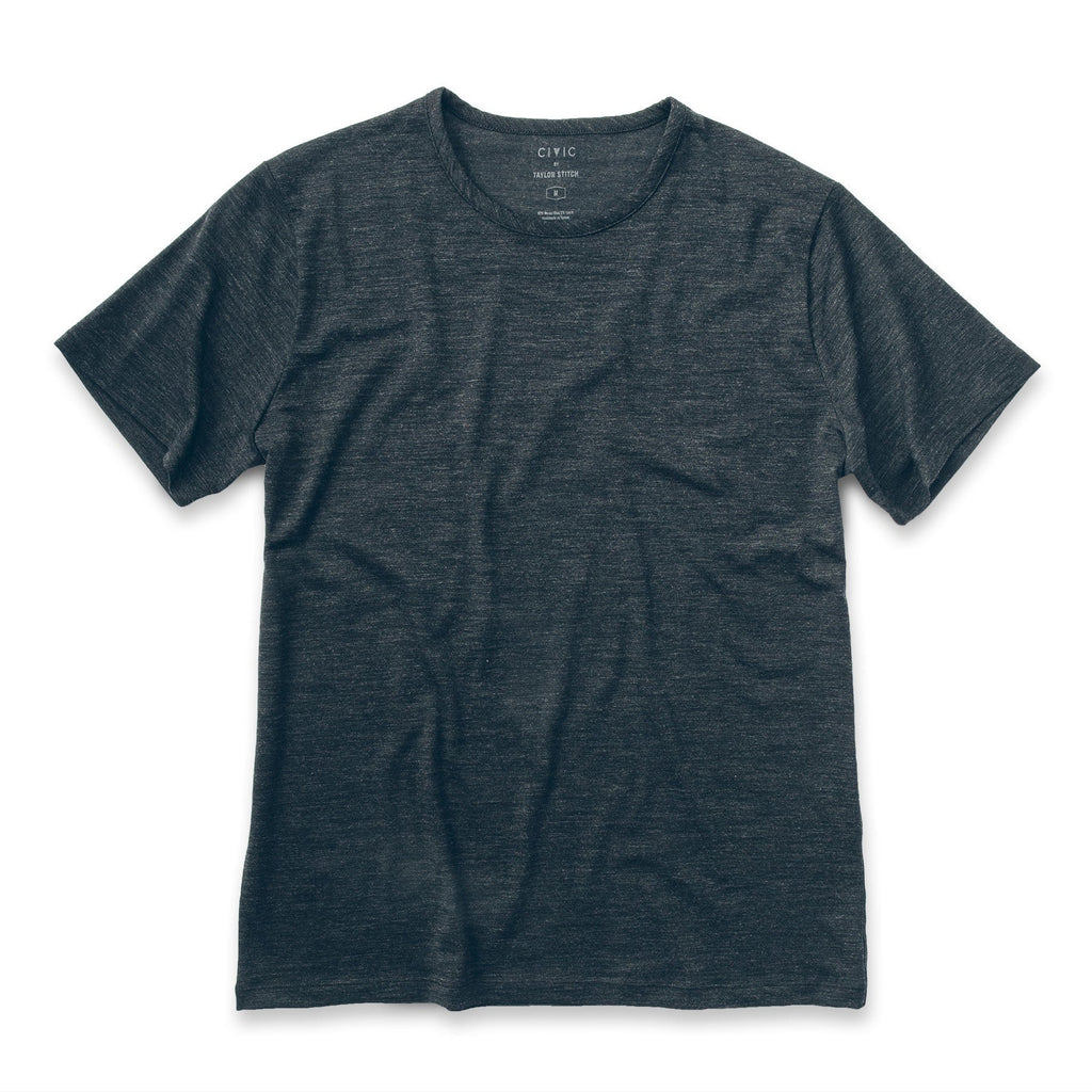 The Antoni Tee in Heather Black