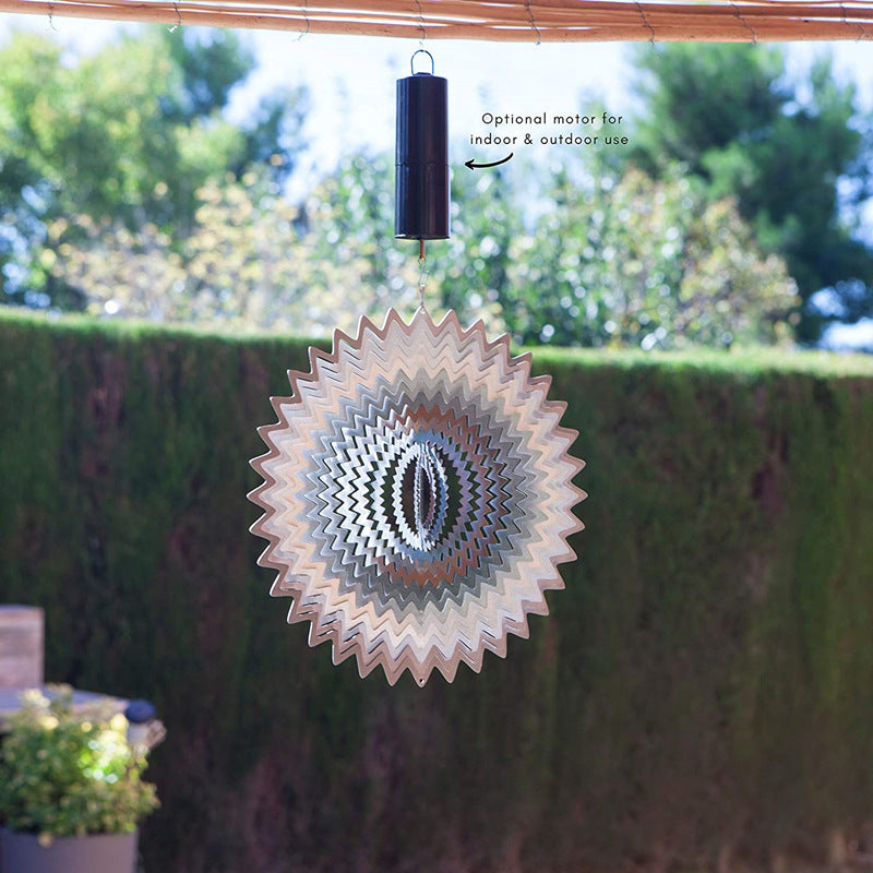Geometric 3D Rotating Reflective Wind Chime