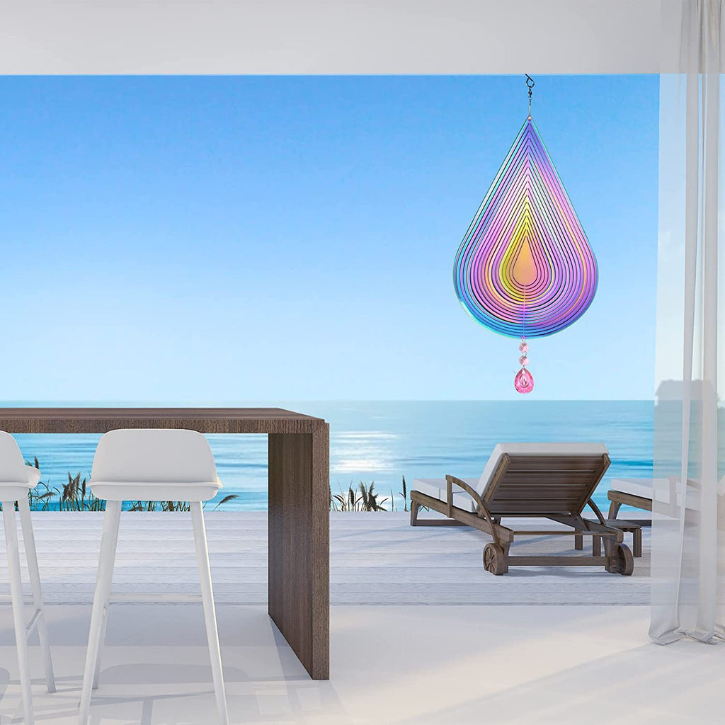 Heart Shaped 3D Rotating Reflective Wind Chime