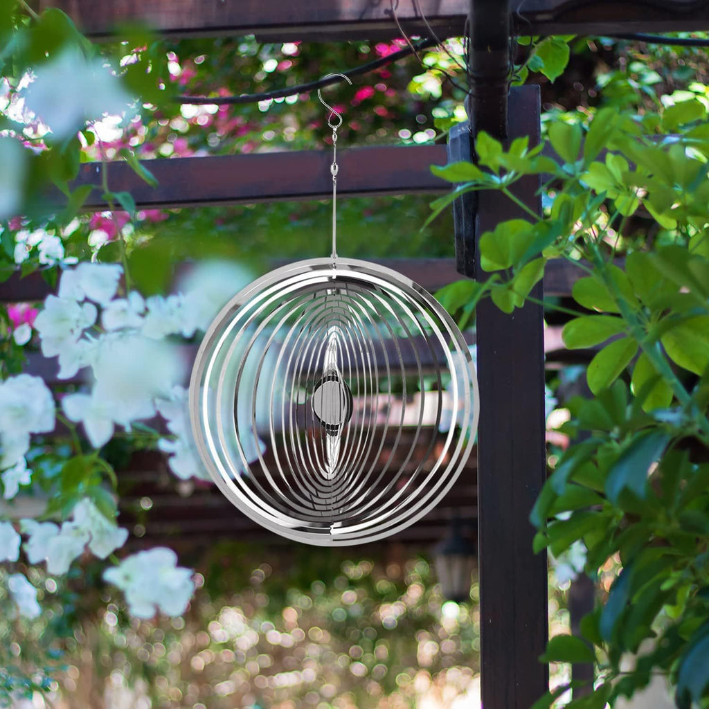 Round 3D Rotating Reflective Wind Chime