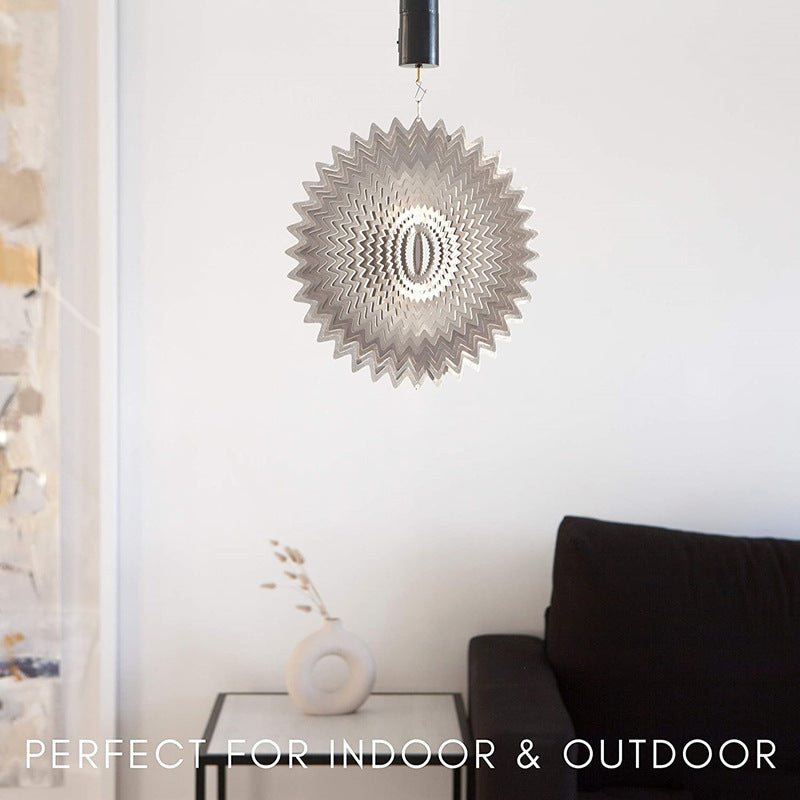 Geometric 3D Rotating Reflective Wind Chime