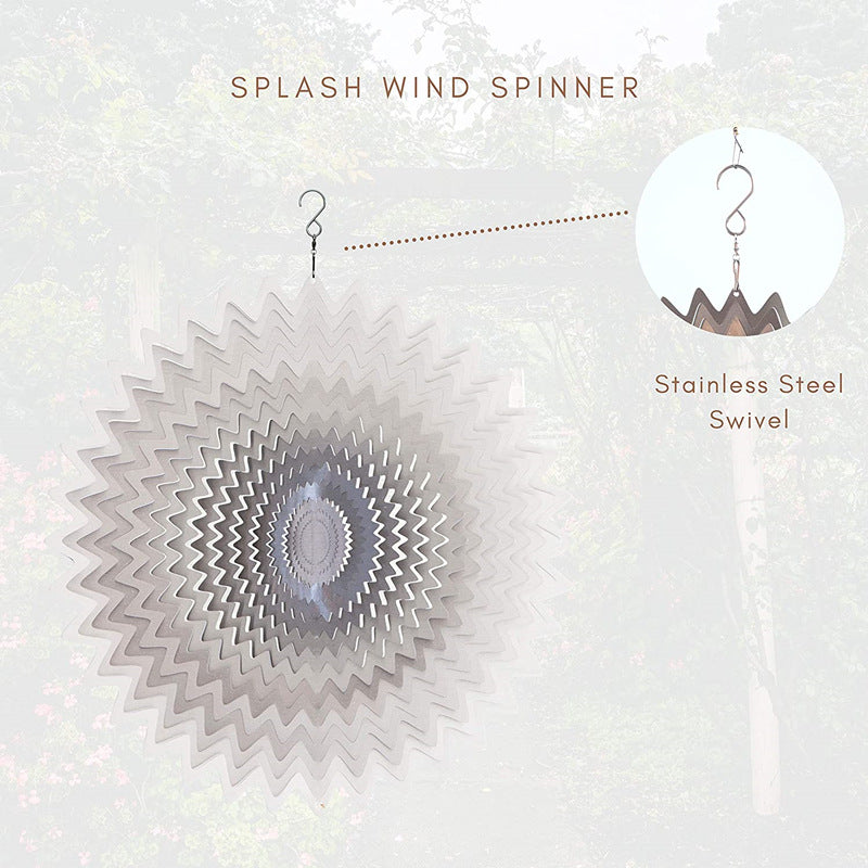 Geometric 3D Rotating Reflective Wind Chime