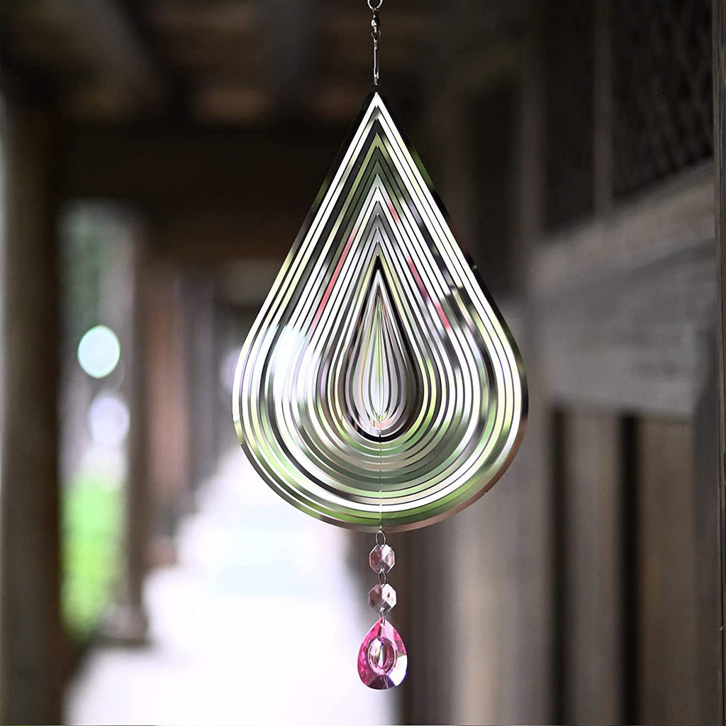 Heart Shaped 3D Rotating Reflective Wind Chime