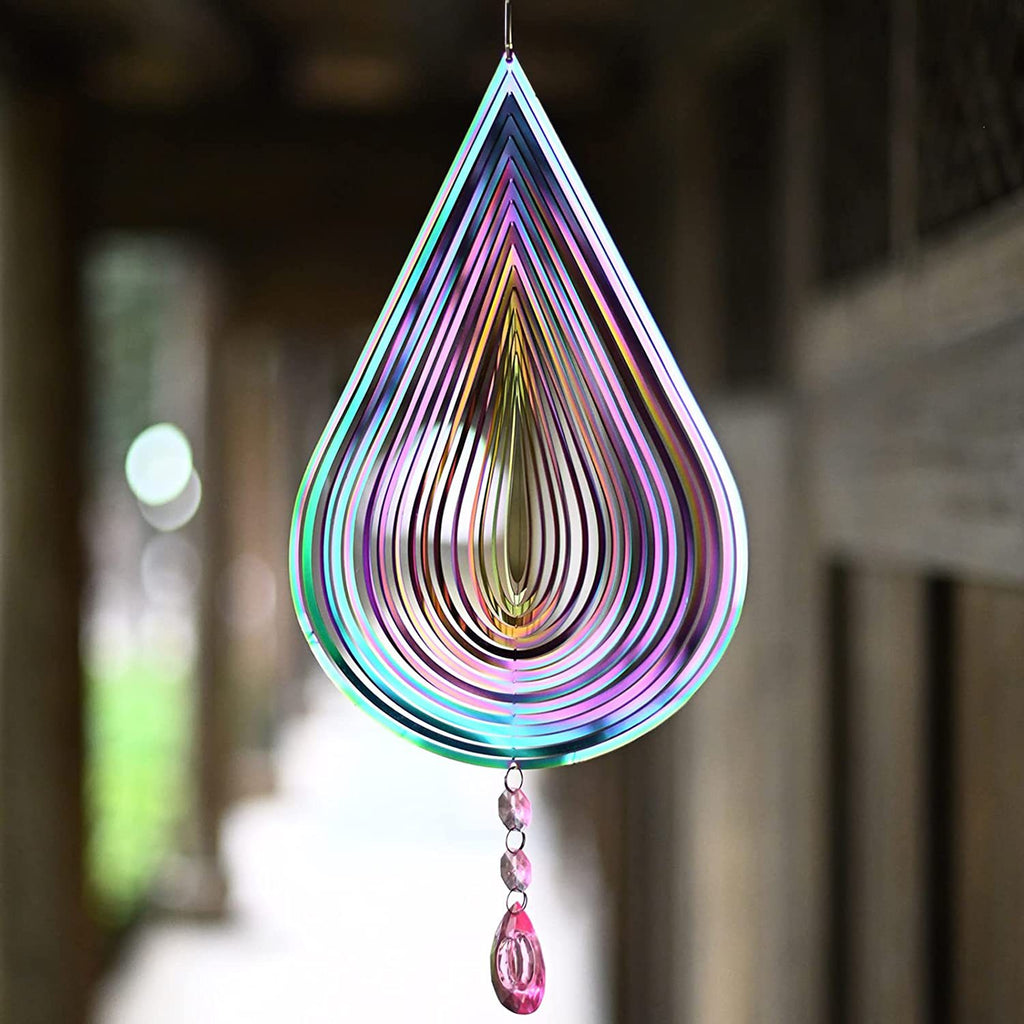 Heart Shaped 3D Rotating Reflective Wind Chime