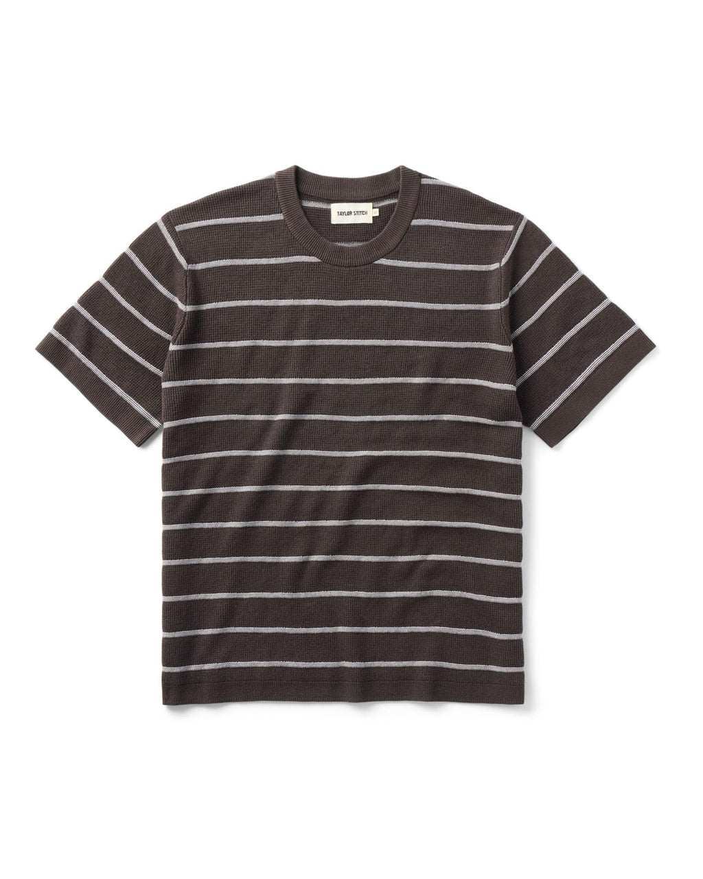 The Brody Sweater Tee in Espresso Stripe