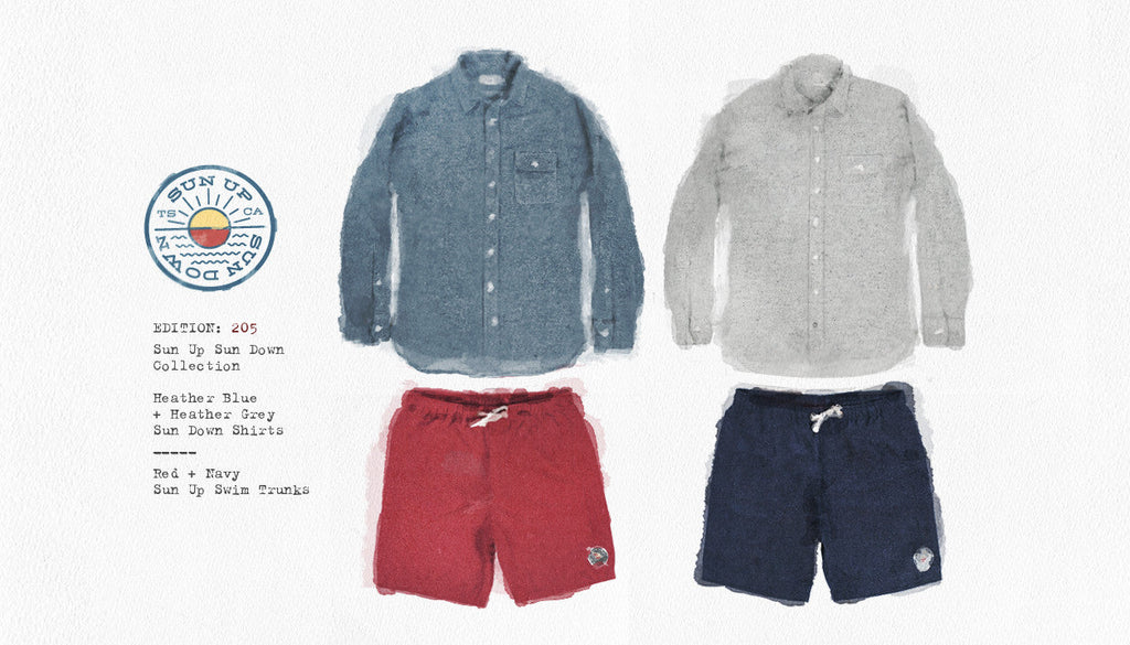 Navy Sun Up Swim Trunk