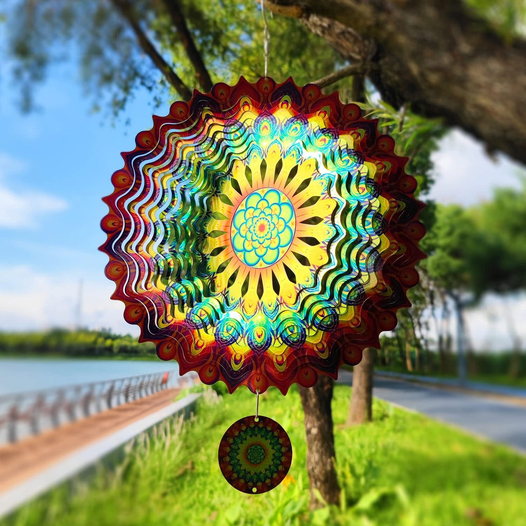 Colorful3D Rotating Reflective Wind Chime