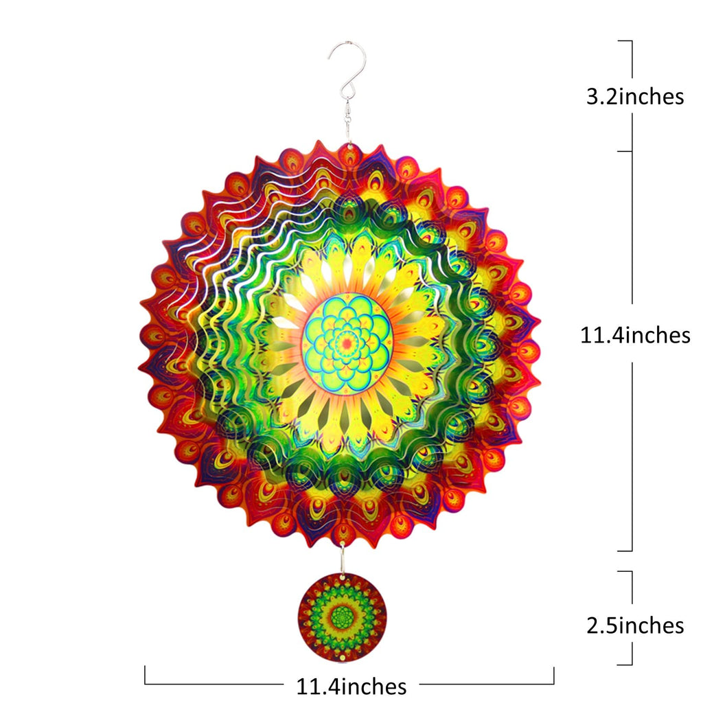 Colorful3D Rotating Reflective Wind Chime