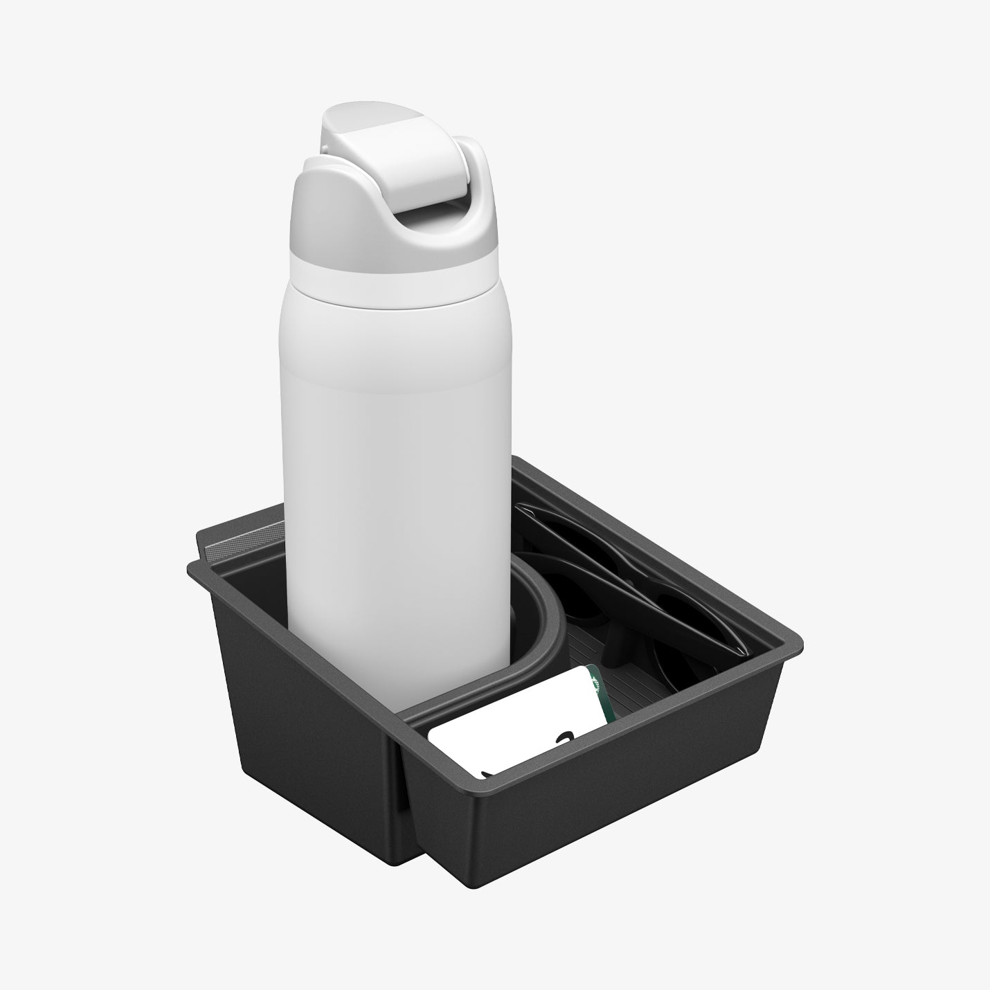 Tesla Series - Sliding Center Console Organizer with Bottle Holder | TO220SC