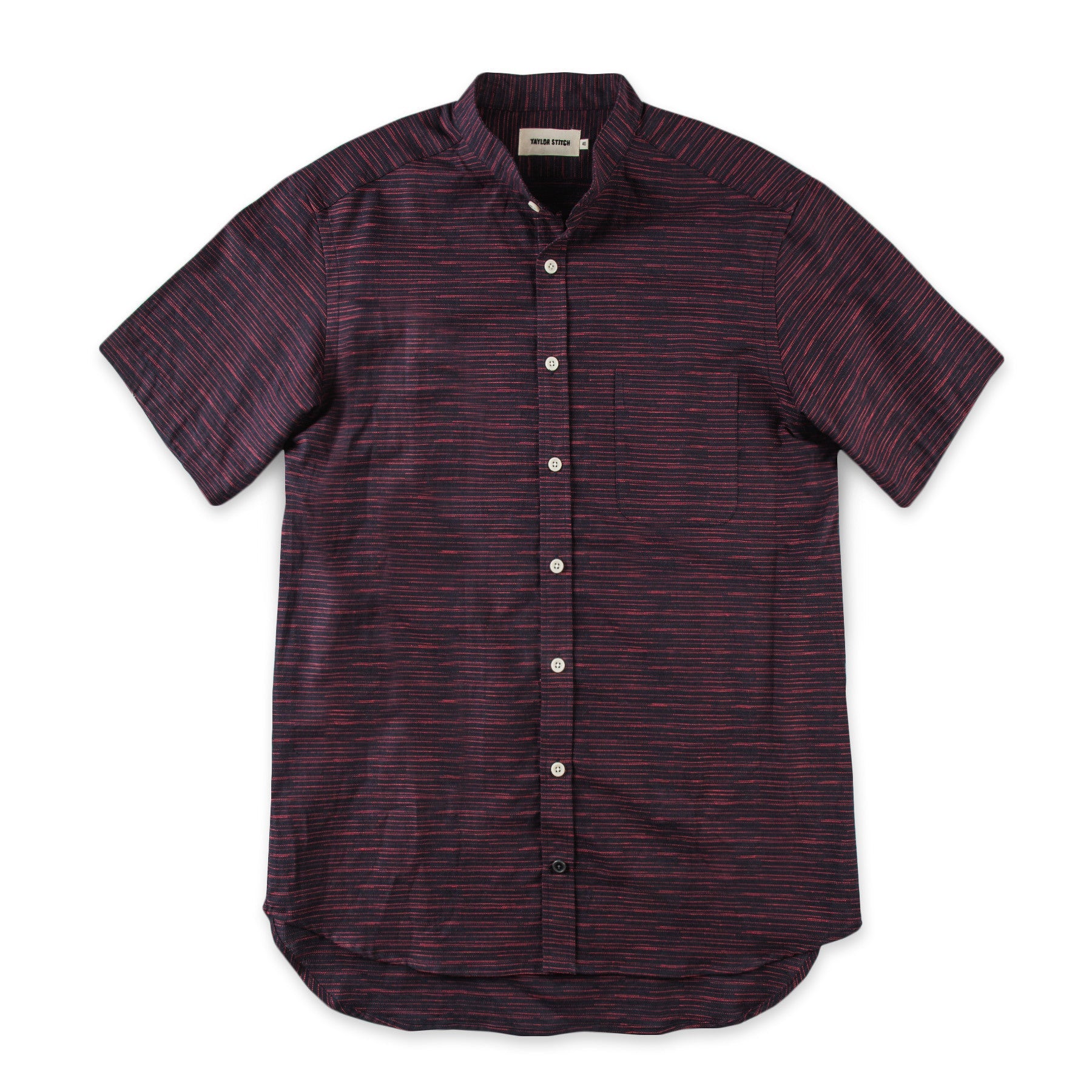 The Bandit in Navy & Red Slub Stripe