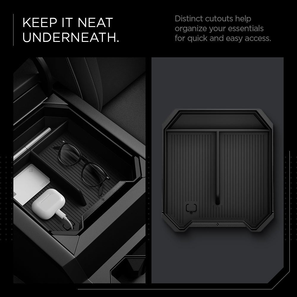 Tesla Series - Non-Slide Center Console Organizer | 3-Section