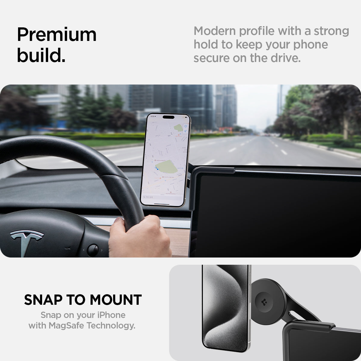 Tesla Models - OneTap Screen Car Mount | ITLST90 (Mag Fit)