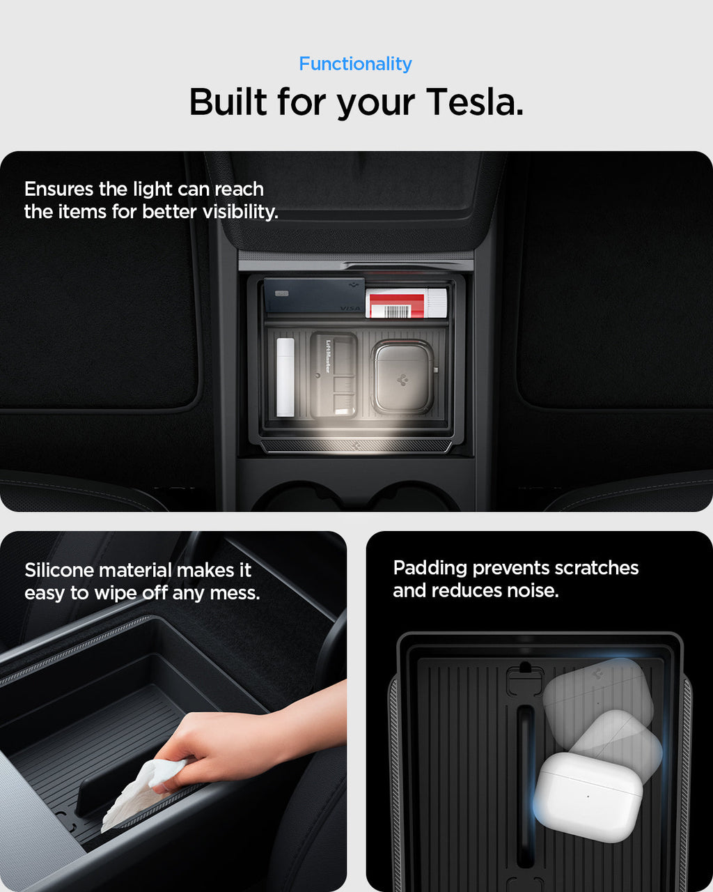 Tesla Series - Center & Armrest Organizer Bundle