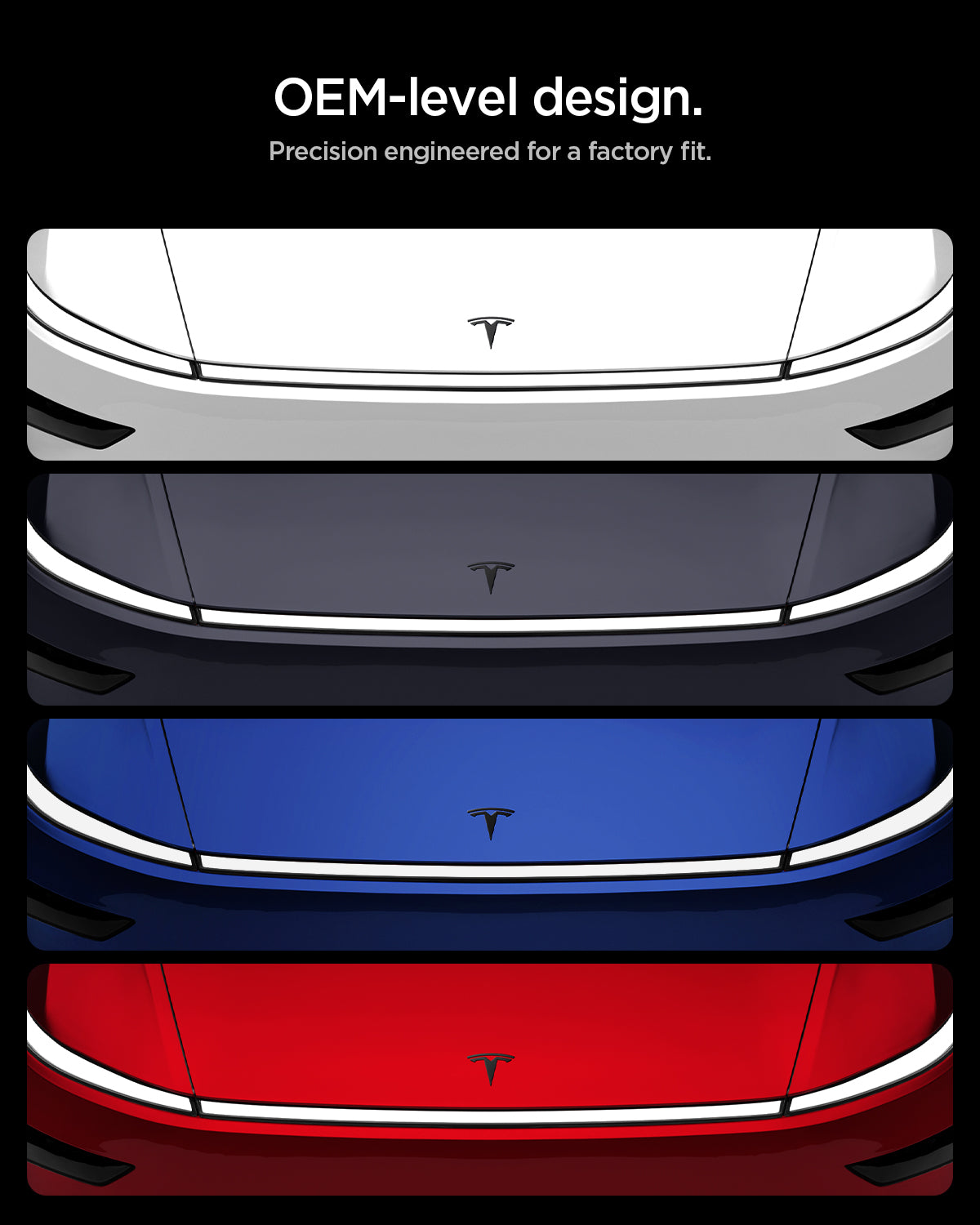 Tesla Series - Front Emblem Logo Cover