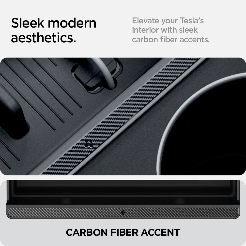 Tesla Series - Non-Slide Center Console Organizer | 3-Section