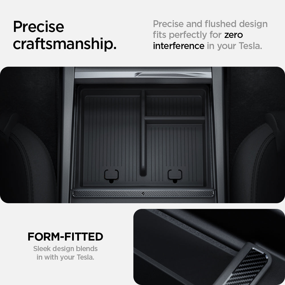 Tesla Series - Non-Slide Center Console Organizer | 3-Section