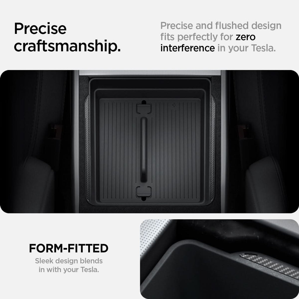 Tesla Series - Armrest Console Organizer Upper Tray | 2-Section