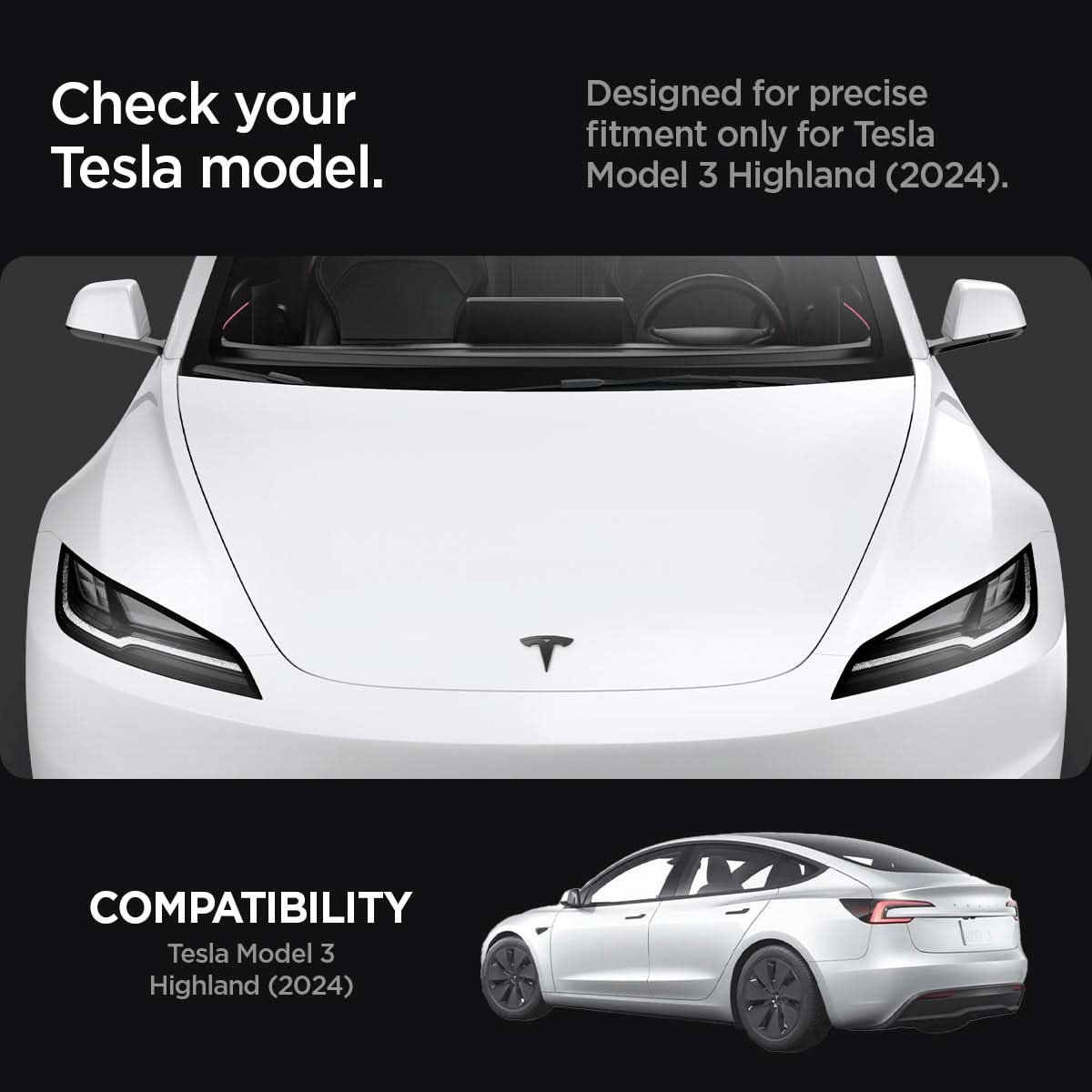 Tesla Series - Front Emblem Logo Cover