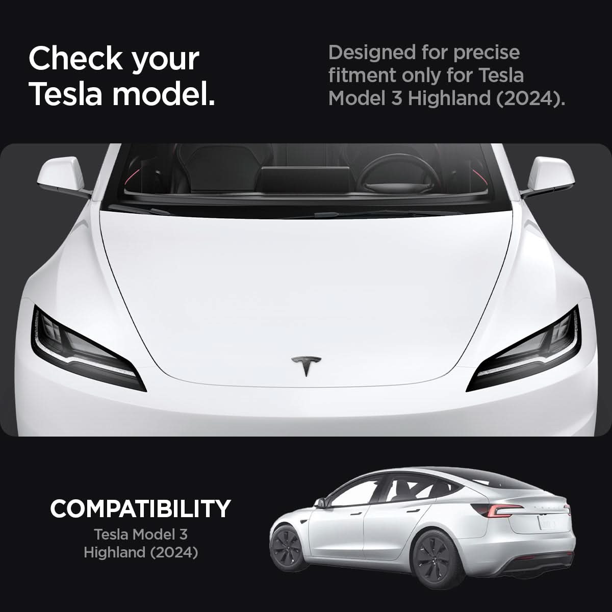 Tesla Series - Front Emblem Logo Cover