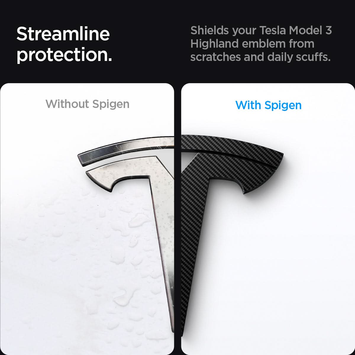 Tesla Series - Front Emblem Logo Cover