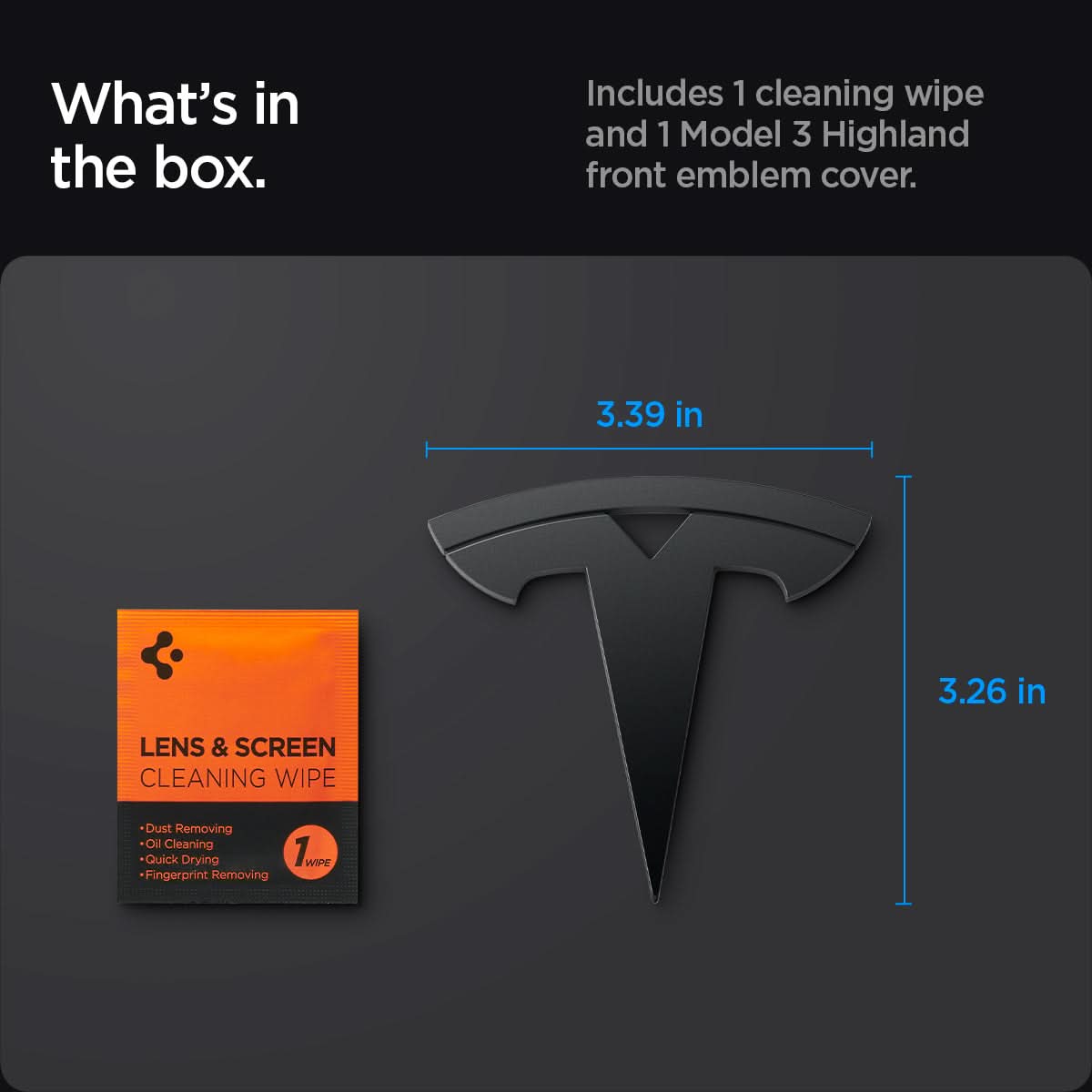 Tesla Series - Front Emblem Logo Cover