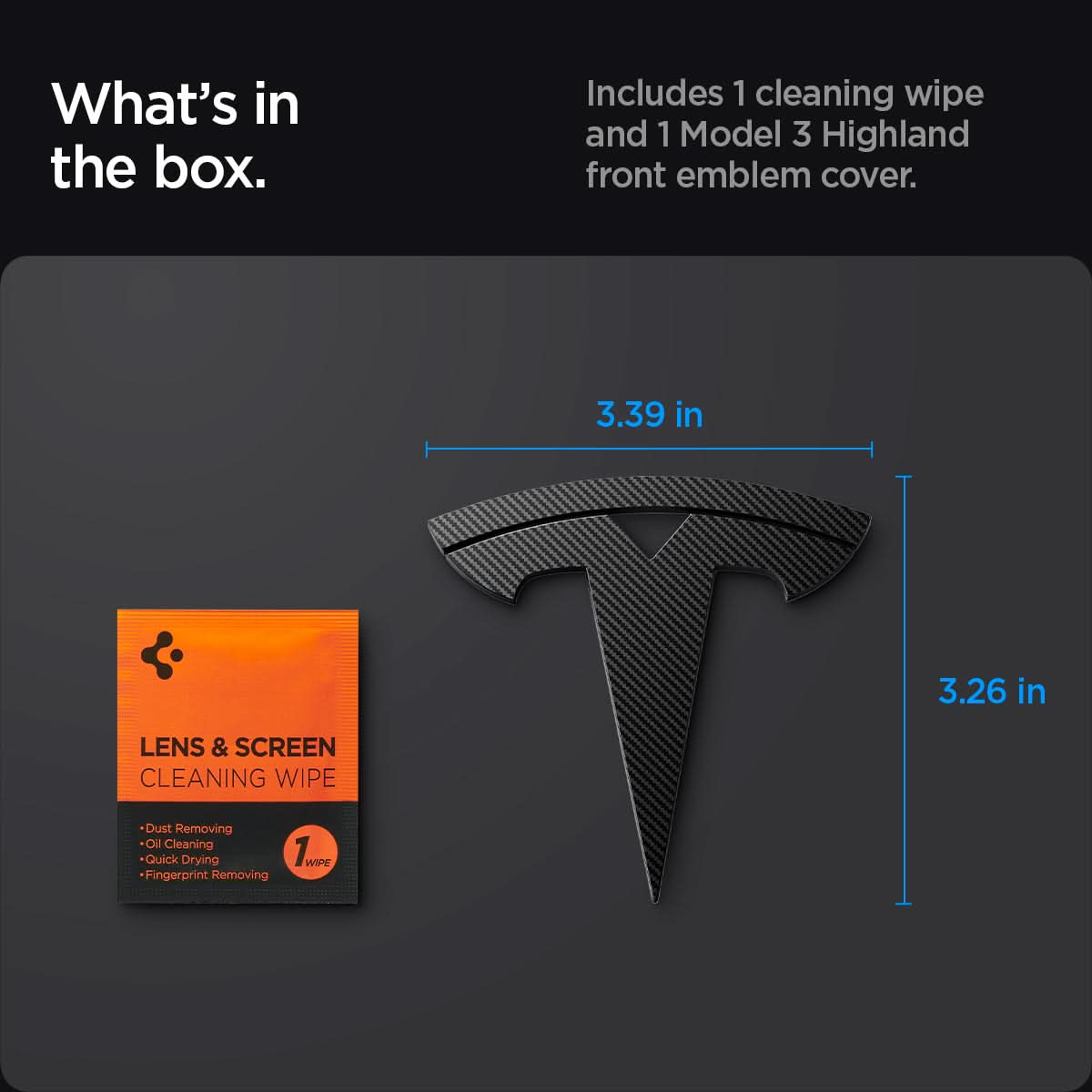 Tesla Series - Front Emblem Logo Cover