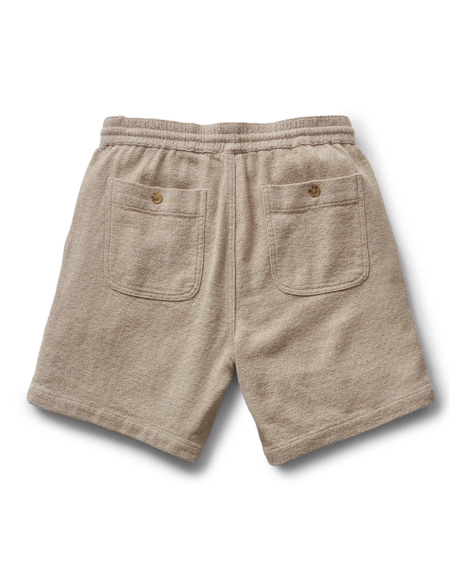 The Apres Short in Heather Oat Crepe