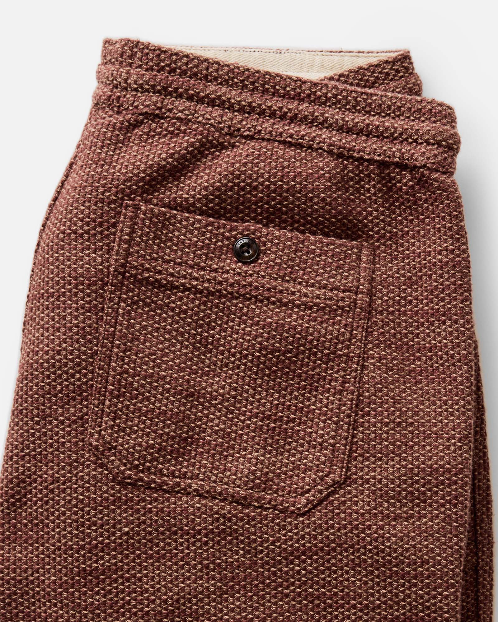 The Breakwater Pant in Black Cherry Sashiko
