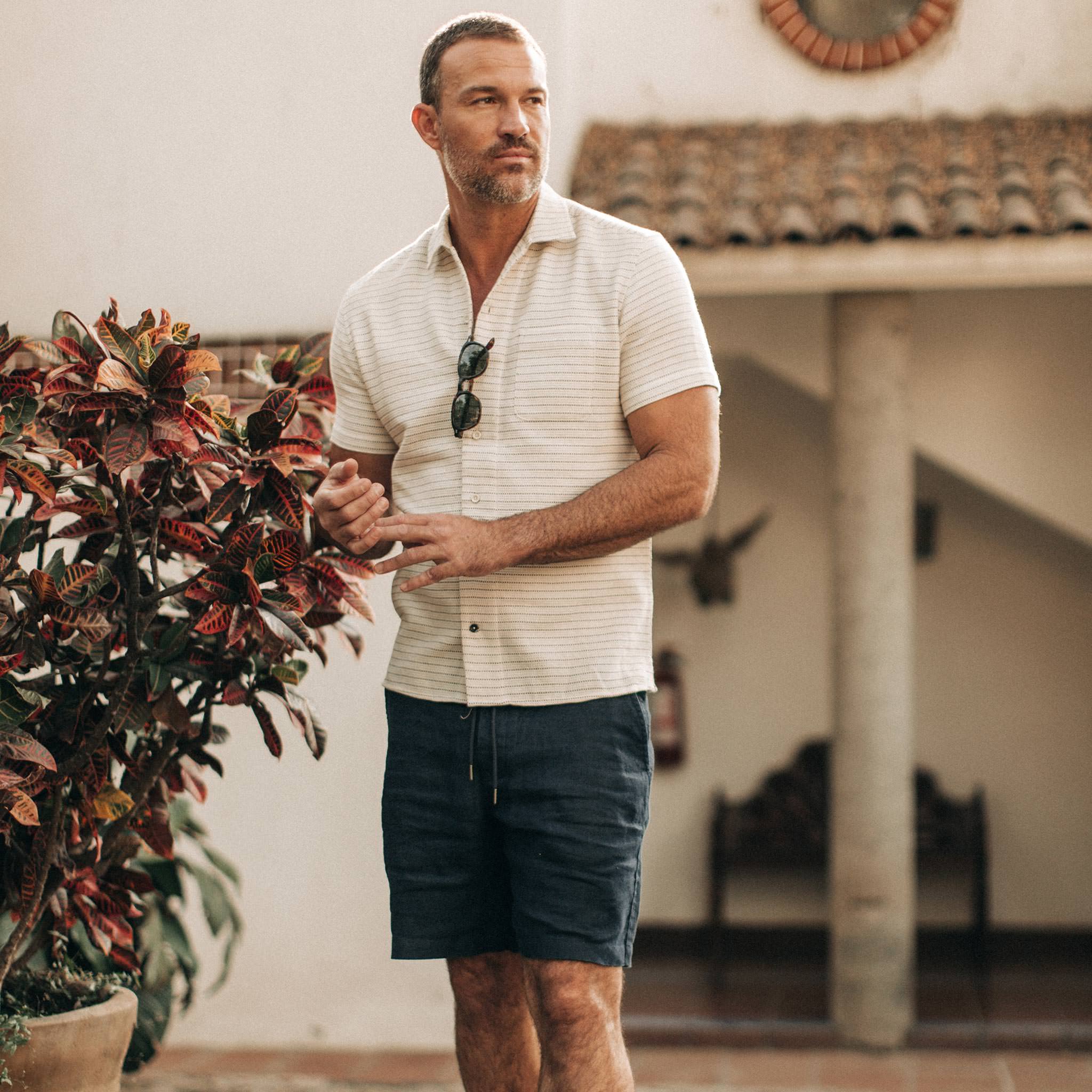 The Apres Short in Navy Hemp