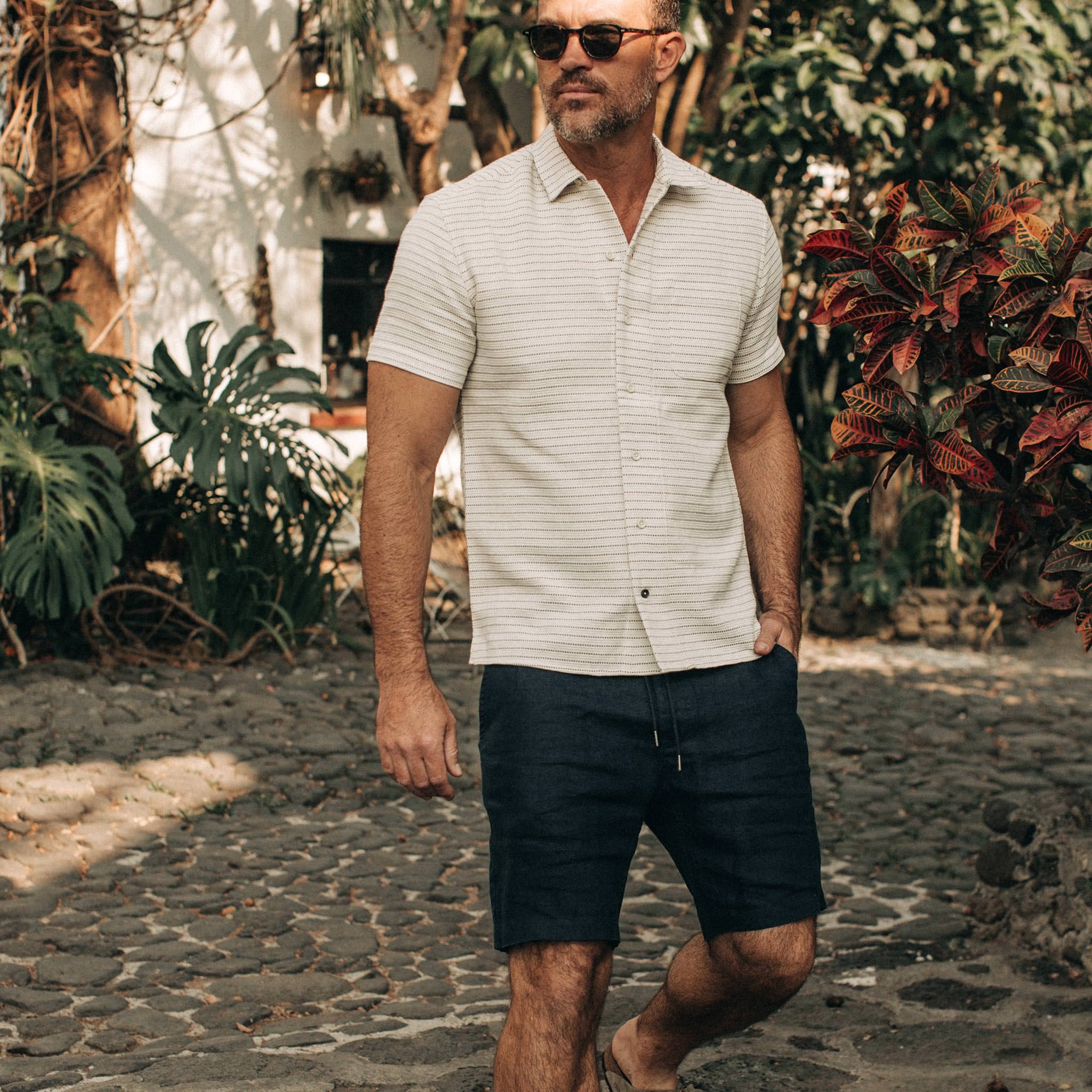 The Apres Short in Navy Hemp