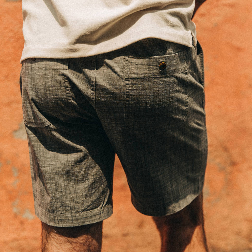 The Apres Short in Olive Pin Dot