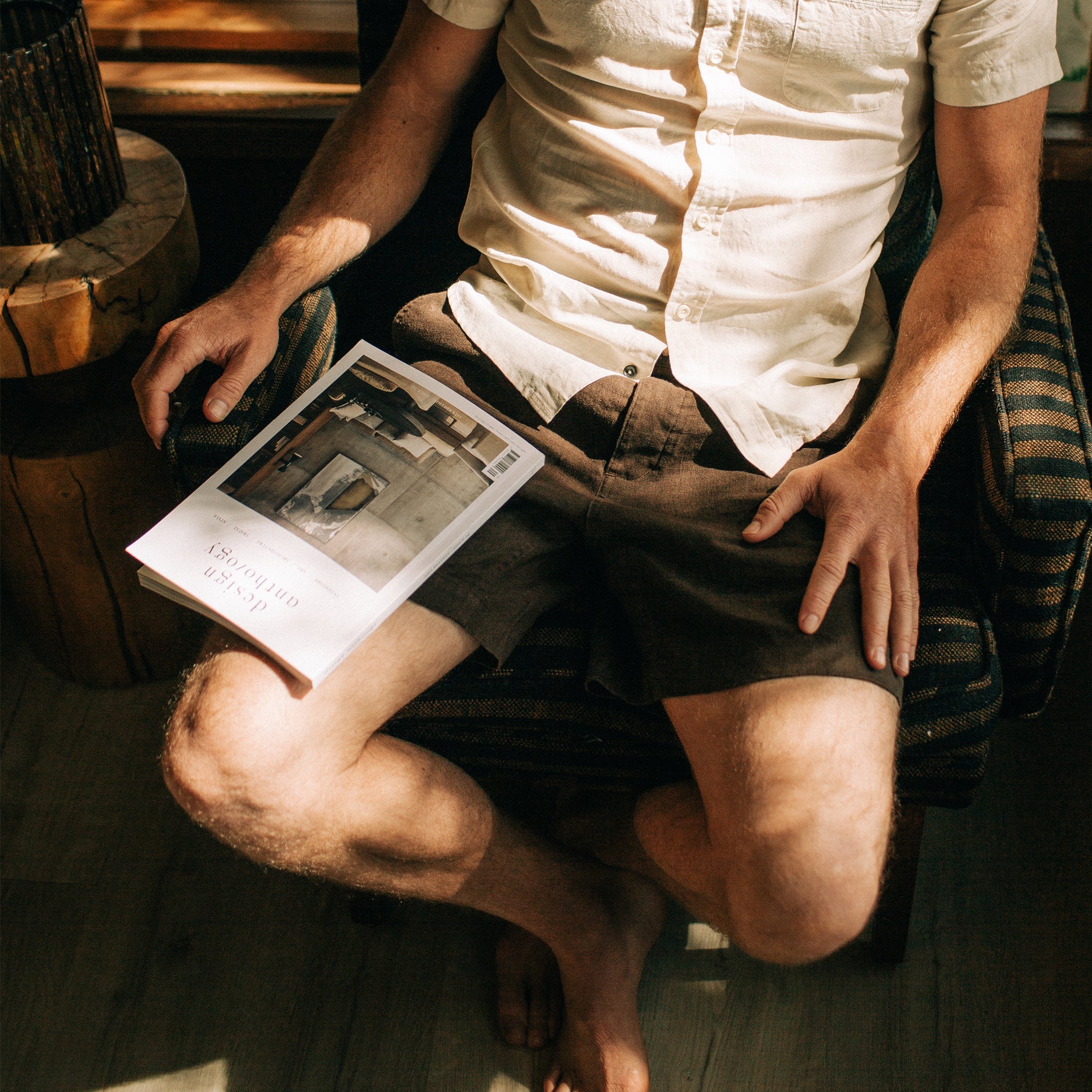 The Apres Short in Espresso Hemp