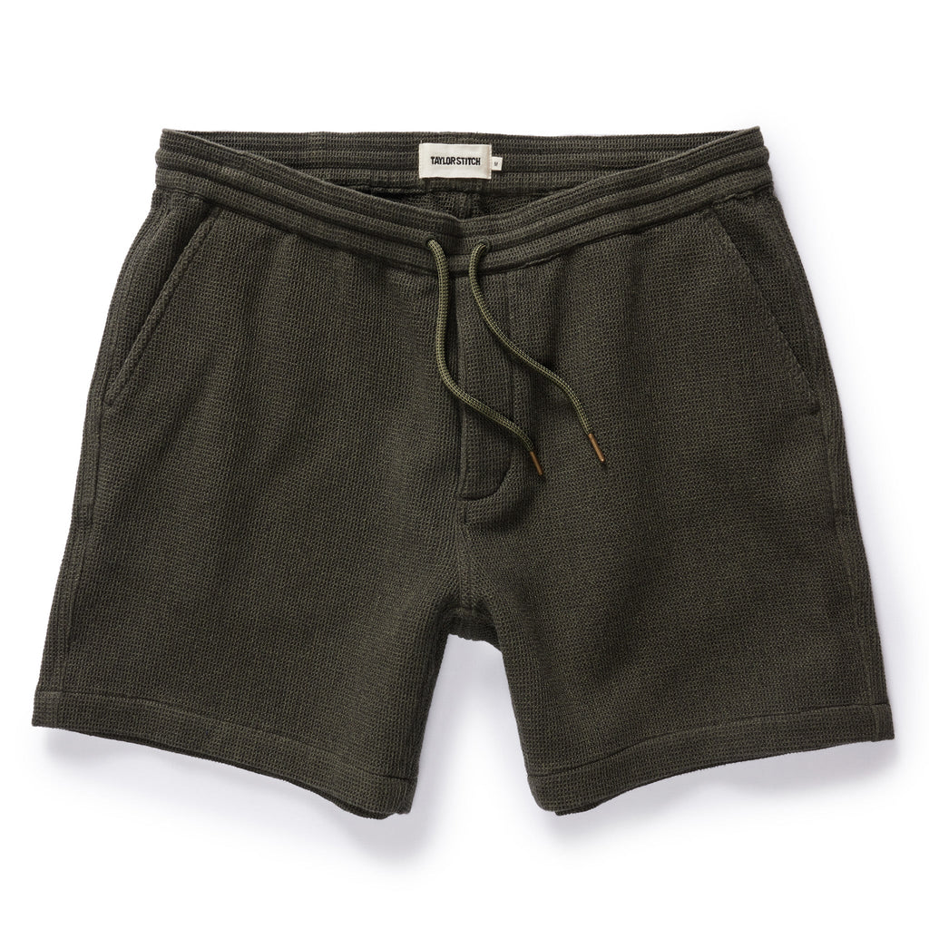 The Apres Short in Army Waffle