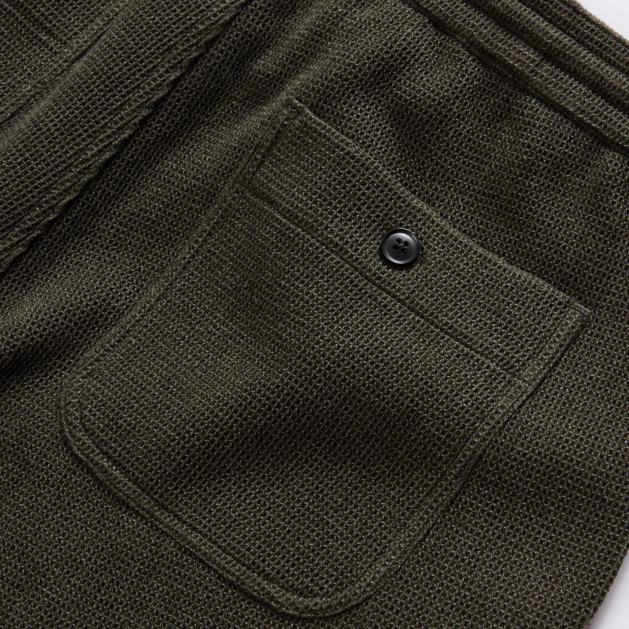 The Apres Short in Army Waffle