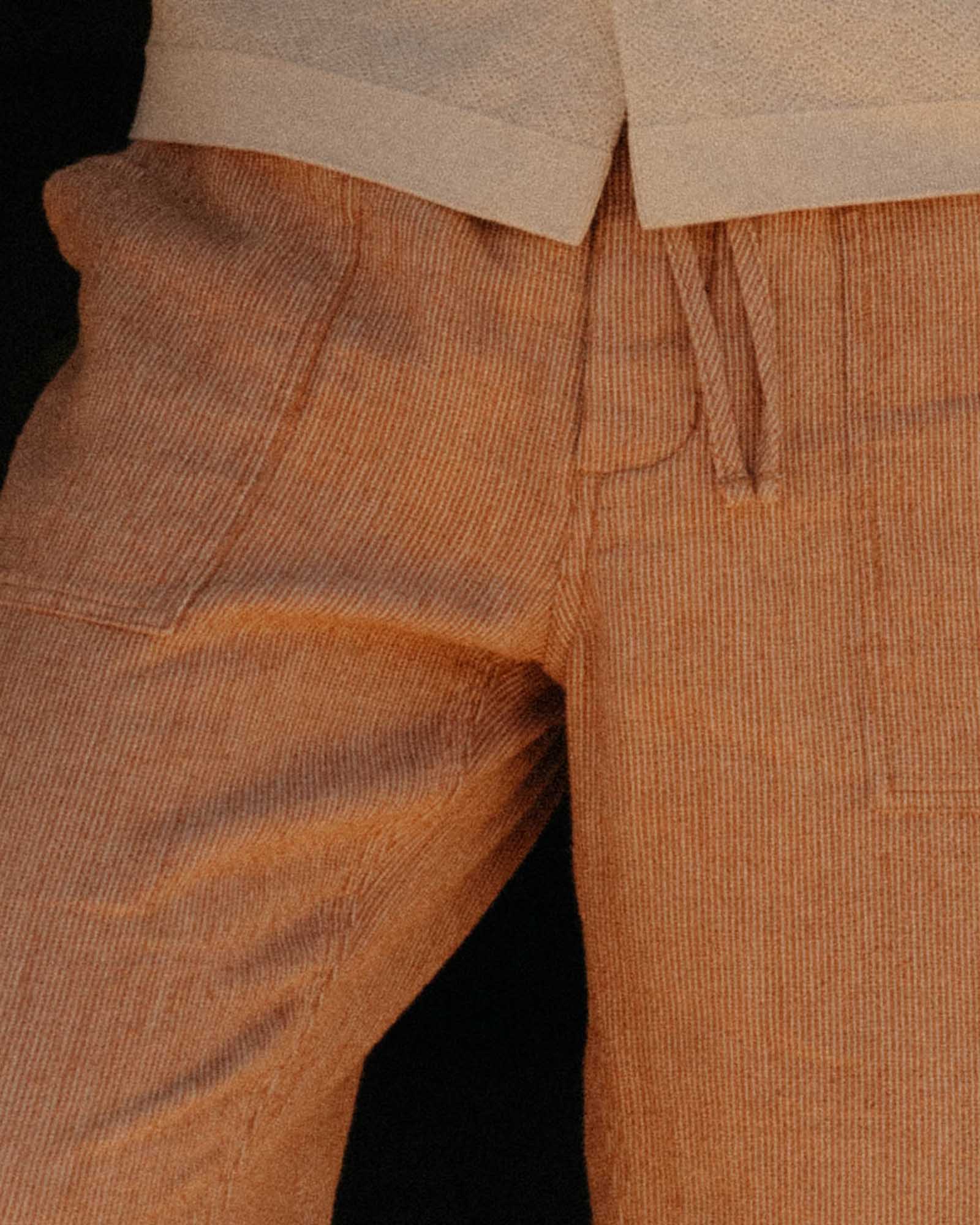 The Breakwater Pant in Chili Stripe Linen