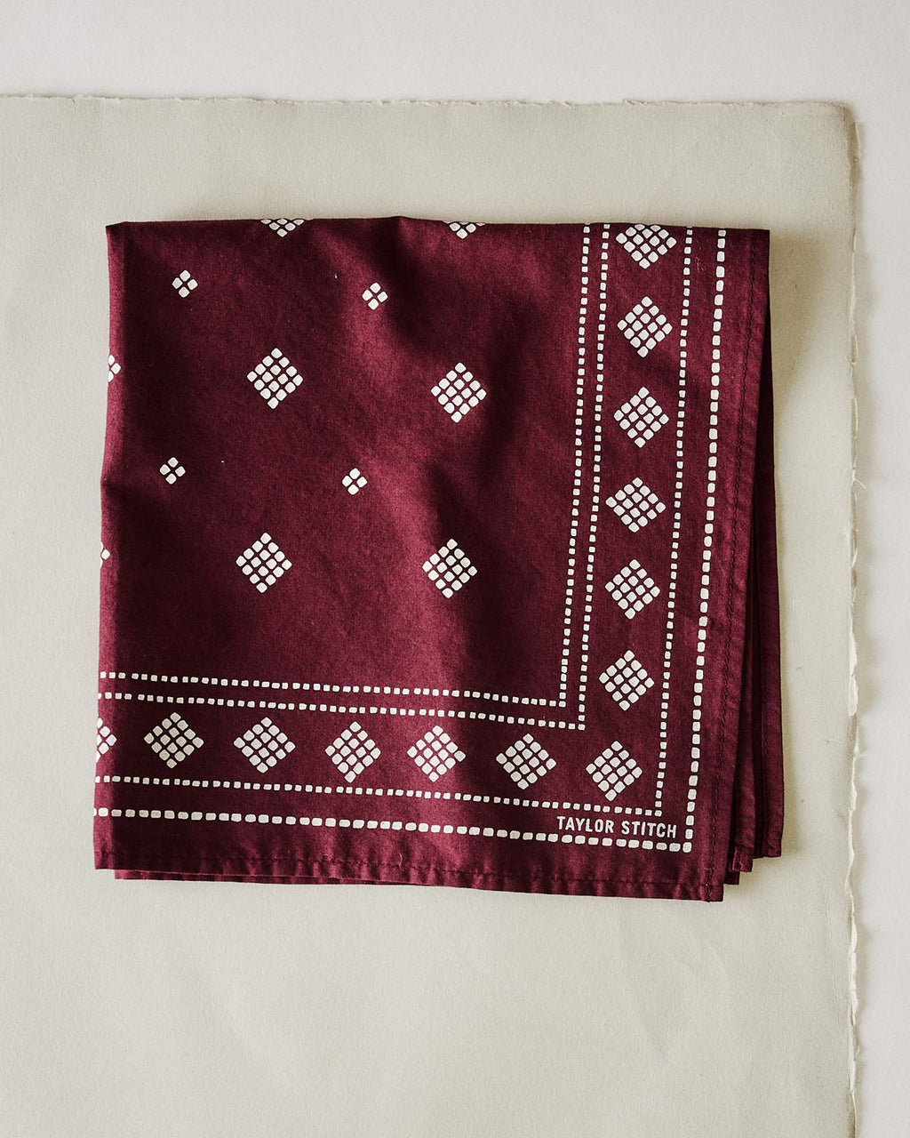 The Bandana in Dried Cherry Diamond