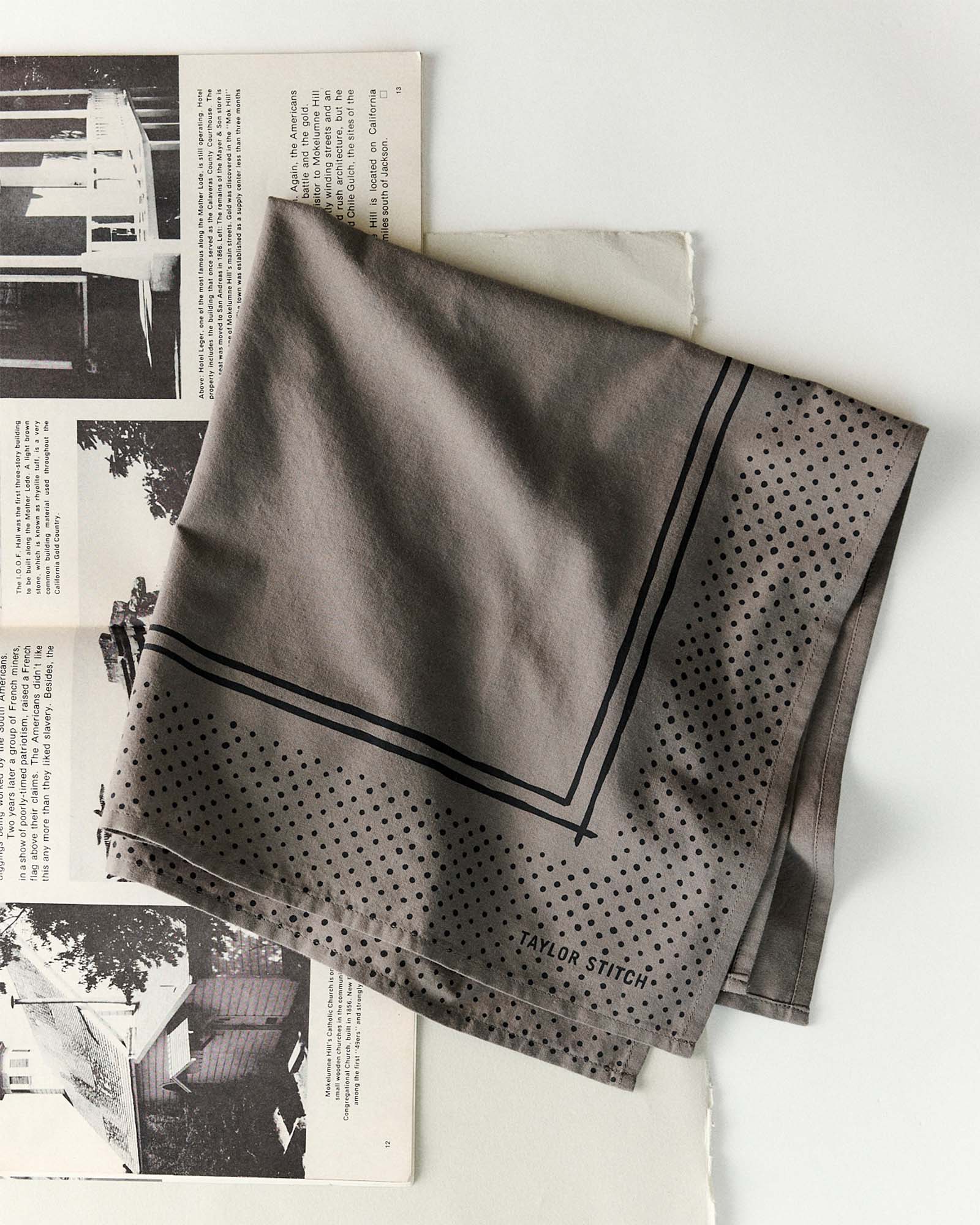 The Bandana in Smoked Olive Pindot