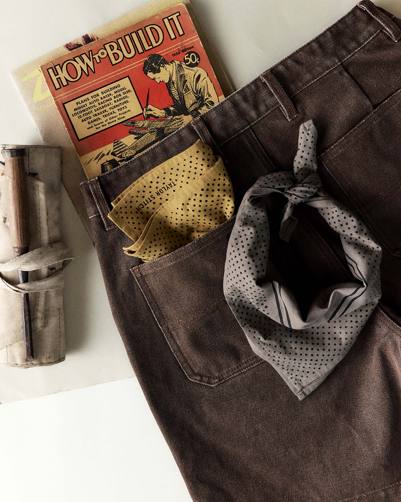 The Bandana in Smoked Olive Pindot