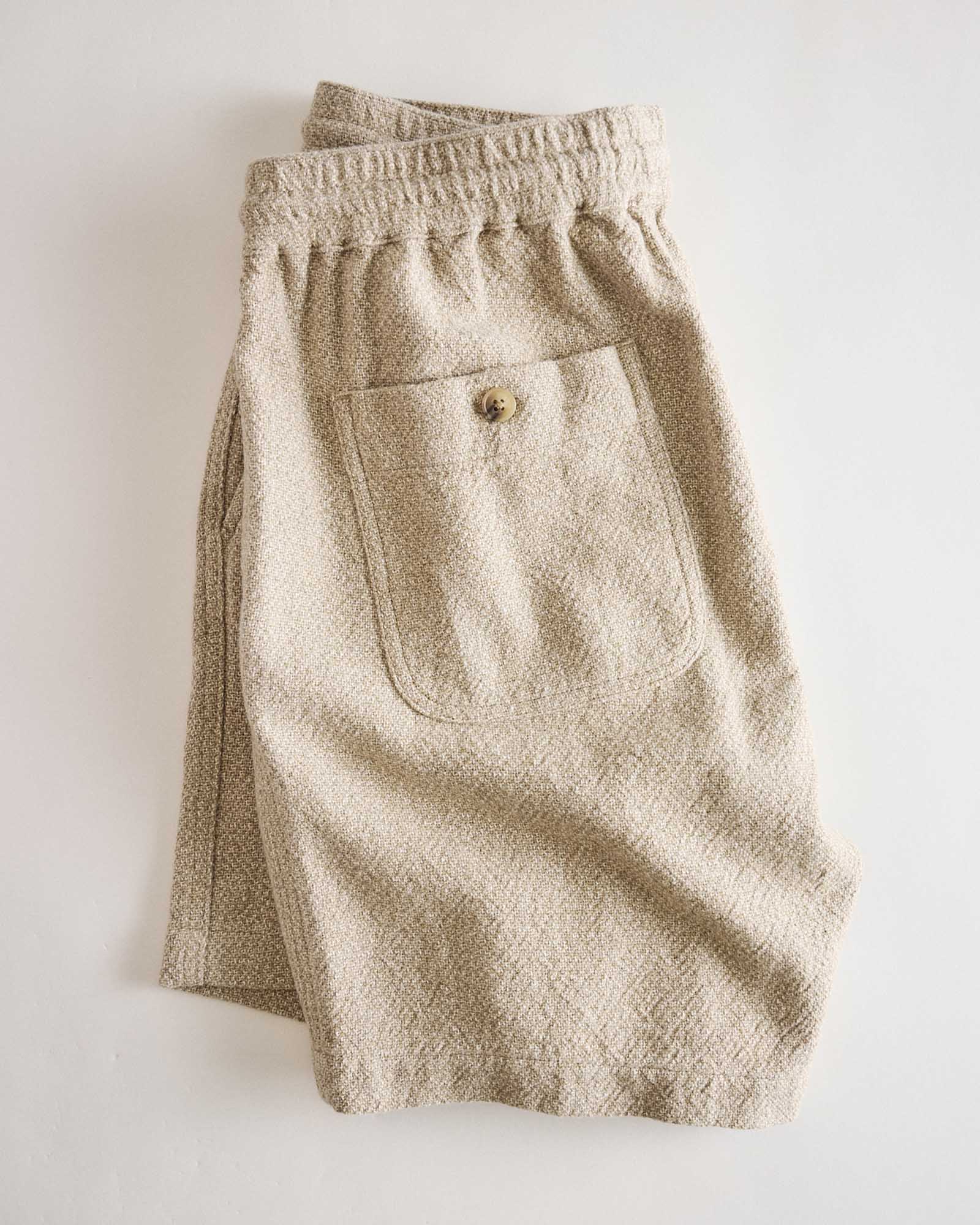 The Apres Short in Oat Linen Tweed